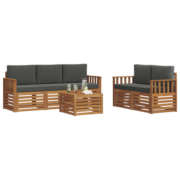 Seturi de canapele cu pernă 6 pcs Natural și Antracit - WALTI WALTI