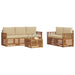 Seturi de canapele 6 pcs Natural și Bej Lemn Solid de Acacia - WALTI WALTI
