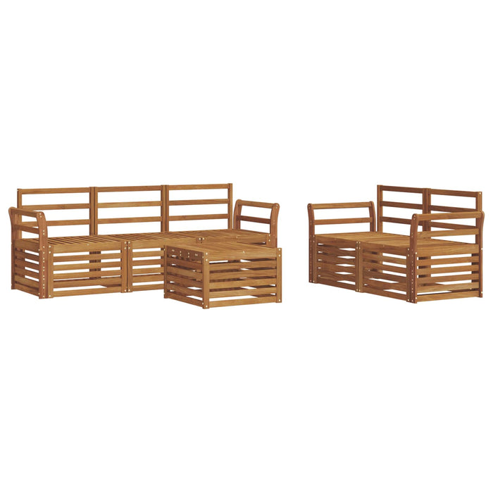 Seturi de canapele 6 pcs natural Lemn Solid de Acacia - WALTI WALTI