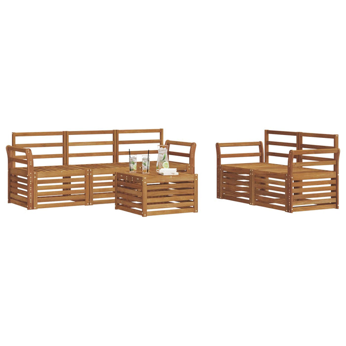 Seturi de canapele 6 pcs natural Lemn Solid de Acacia - WALTI WALTI