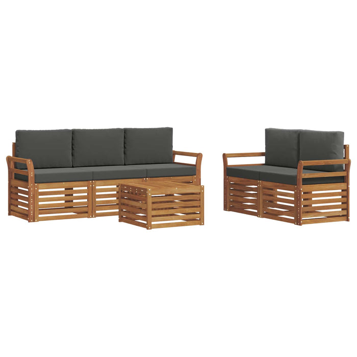 Seturi de canapele cu pernă 6 pcs Natural și Antracit - WALTI WALTI