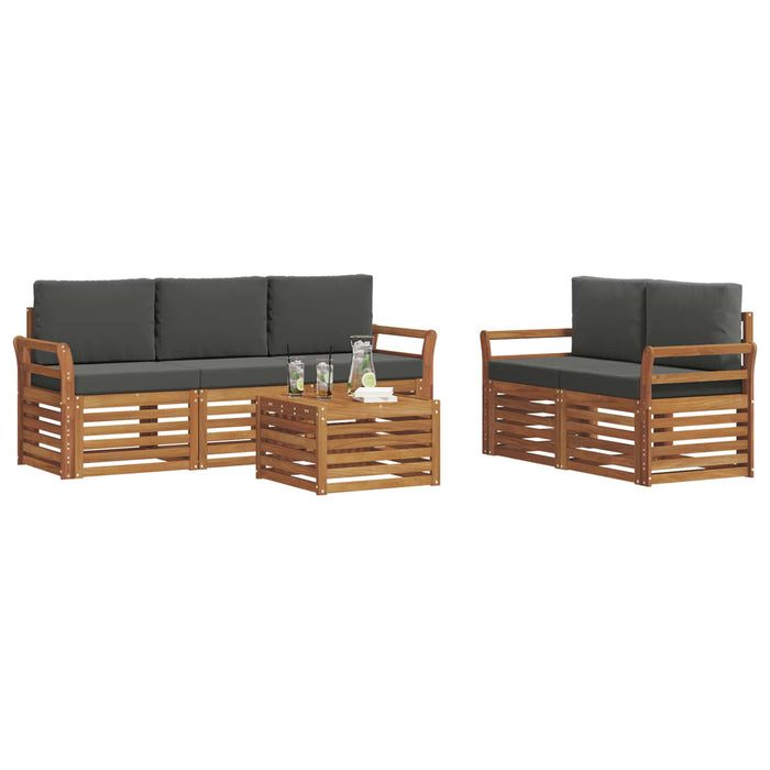 Seturi de canapele cu pernă 6 pcs Natural și Antracit - WALTI WALTI