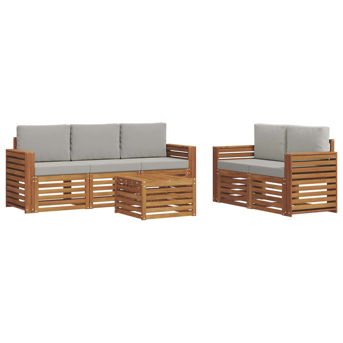 Seturi de canapele cu pernă 6 pcs Gri natural și deschis - WALTI WALTI