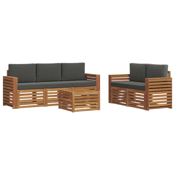 Seturi de canapele cu pernă 6 pcs Natural și Antracit - WALTI WALTI
