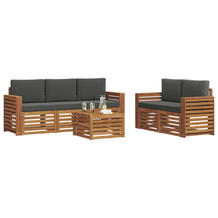 Seturi de canapele cu pernă 6 pcs Natural și Antracit - WALTI WALTI