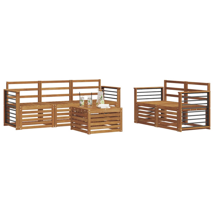 Seturi de canapele 6 pcs natural Lemn Solid de Acacia - WALTI WALTI
