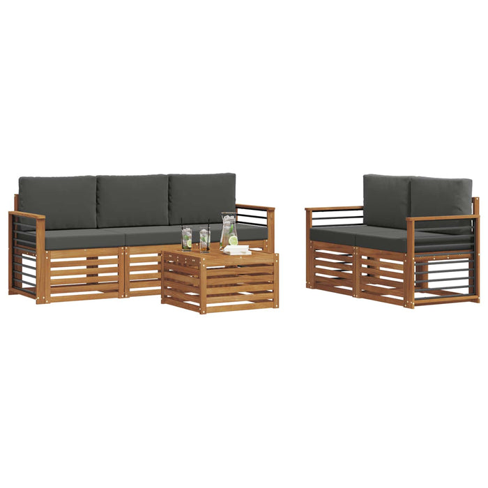 Seturi de canapele cu pernă 6 pcs Natural și Antracit - WALTI WALTI