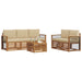 Seturi de canapele 6 pcs Natural și Bej Lemn Solid de Acacia - WALTI WALTI