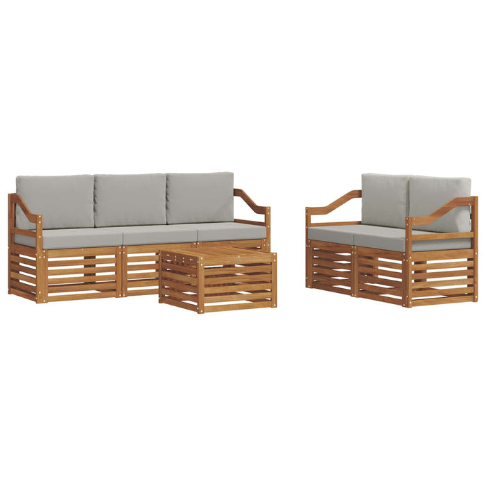 Seturi de canapele cu pernă 6 pcs Gri natural și deschis - WALTI WALTI