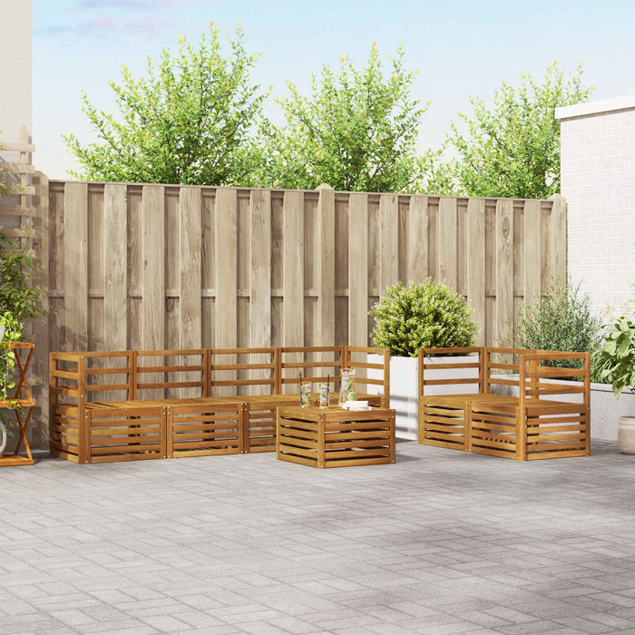 Set de canapele de exterior 7 pcs natural Lemn Solid de Acacia - WALTI WALTI