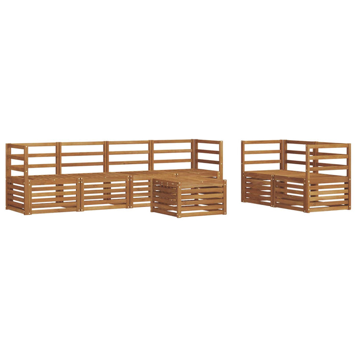 Set de canapele de exterior 7 pcs natural Lemn Solid de Acacia - WALTI WALTI