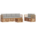 Set de canapele de exterior 7 pcs Gri natural și deschis - WALTI WALTI