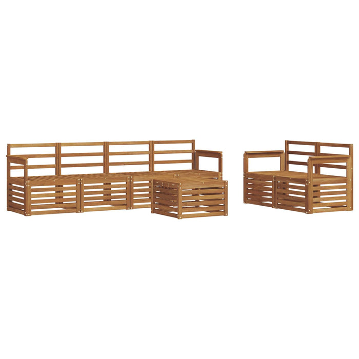 Set de canapele de exterior 7 pcs natural Lemn Solid de Acacia - WALTI WALTI