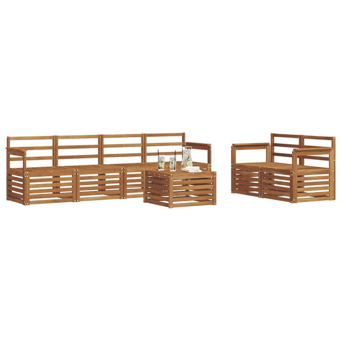 Set de canapele de exterior 7 pcs natural Lemn Solid de Acacia - WALTI WALTI