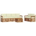 Set de canapele de exterior cu pernă 7 pcs Natural și Crem - WALTI WALTI