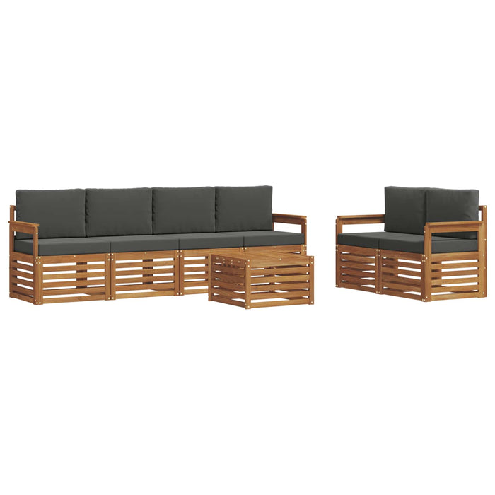 Set de canapele de exterior cu pernă 7 pcs Natural și Antracit - WALTI WALTI