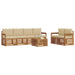 Set de canapele de exterior cu pernă 7 pcs Natural și Bej - WALTI WALTI