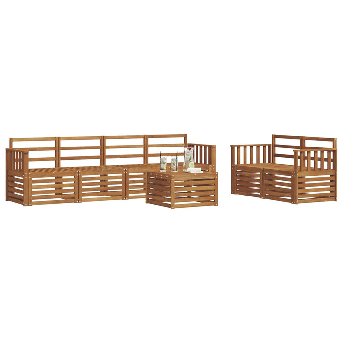 Set de canapele de exterior 7 pcs natural Lemn Solid de Acacia - WALTI WALTI