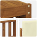 Set de canapele de exterior cu pernă 7 pcs Natural și Crem - WALTI WALTI