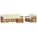 Set de canapele de exterior cu pernă 7 pcs Natural și Crem - WALTI WALTI