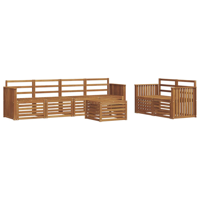 Set de canapele de exterior 7 pcs natural Lemn Solid de Acacia - WALTI WALTI