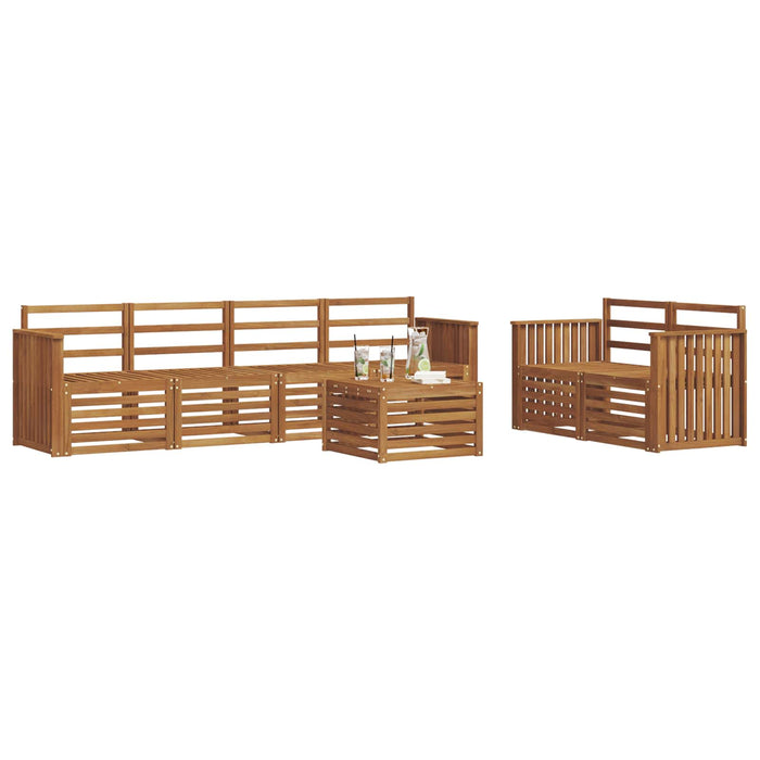 Set de canapele de exterior 7 pcs natural Lemn Solid de Acacia - WALTI WALTI