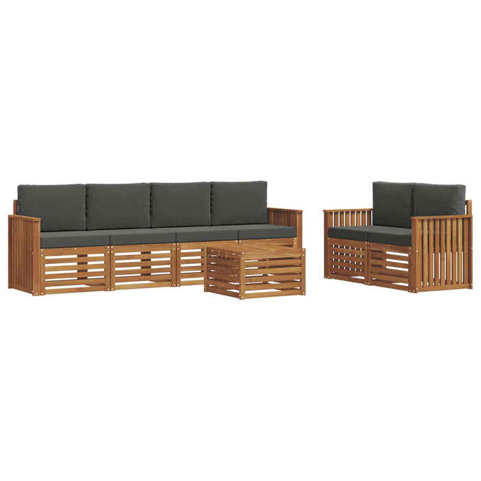 Set de canapele de exterior cu pernă 7 pcs Natural și Antracit - WALTI WALTI