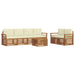 Set de canapele de exterior cu pernă 7 pcs Natural și Crem - WALTI WALTI