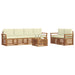 Set de canapele de exterior cu pernă 7 pcs Natural și Crem - WALTI WALTI
