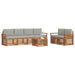 Set de canapele de exterior 7 pcs Gri natural și deschis - WALTI WALTI