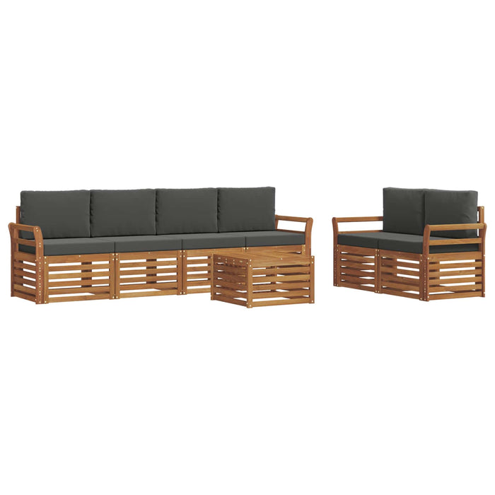 Set de canapele de exterior cu pernă 7 pcs Natural și Antracit - WALTI WALTI