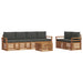 Set de canapele de exterior cu pernă 7 pcs Natural și Antracit - WALTI WALTI