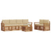 Set de canapele de exterior cu pernă 7 pcs Natural și Bej - WALTI WALTI