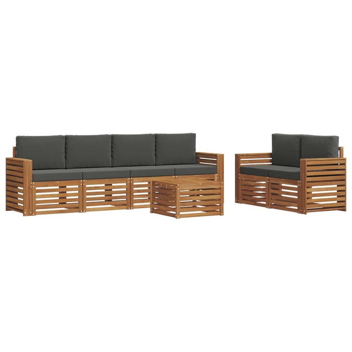 Set de canapele de exterior cu pernă 7 pcs Natural și Antracit - WALTI WALTI