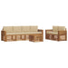 Set de canapele de exterior cu pernă 7 pcs Natural și Bej - WALTI WALTI