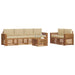 Set de canapele de exterior cu pernă 7 pcs Natural și Bej - WALTI WALTI