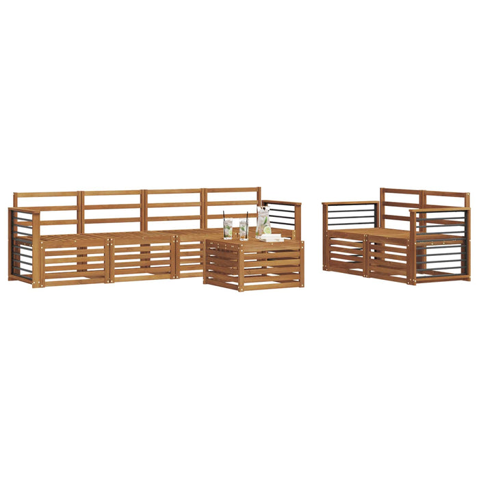 Seturi de canapele 7 pcs natural Lemn Solid de Acacia - WALTI WALTI