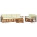 Set de canapele de exterior cu pernă 7 pcs Natural și Crem - WALTI WALTI