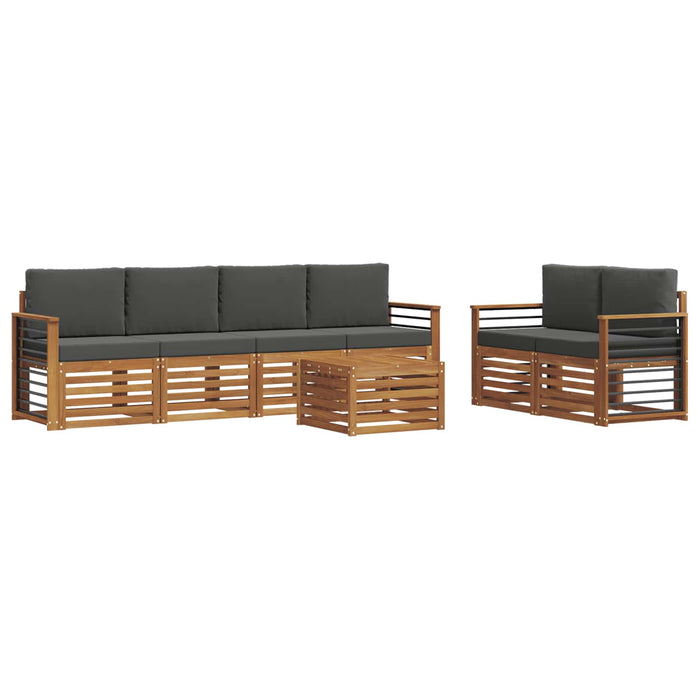 Set de canapele de exterior cu pernă 7 pcs Natural și Antracit - WALTI WALTI