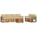 Set de canapele de exterior cu pernă 7 pcs Natural și Bej - WALTI WALTI