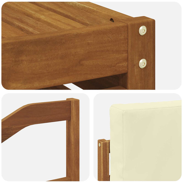 Set de canapele de exterior cu pernă 7 pcs Natural și Crem - WALTI WALTI