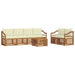Set de canapele de exterior cu pernă 7 pcs Natural și Crem - WALTI WALTI