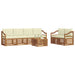 Set de canapele de exterior cu pernă 7 pcs Natural și Crem - WALTI WALTI