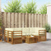Set de canapele de exterior cu pernă 7 pcs Natural și Crem - WALTI WALTI
