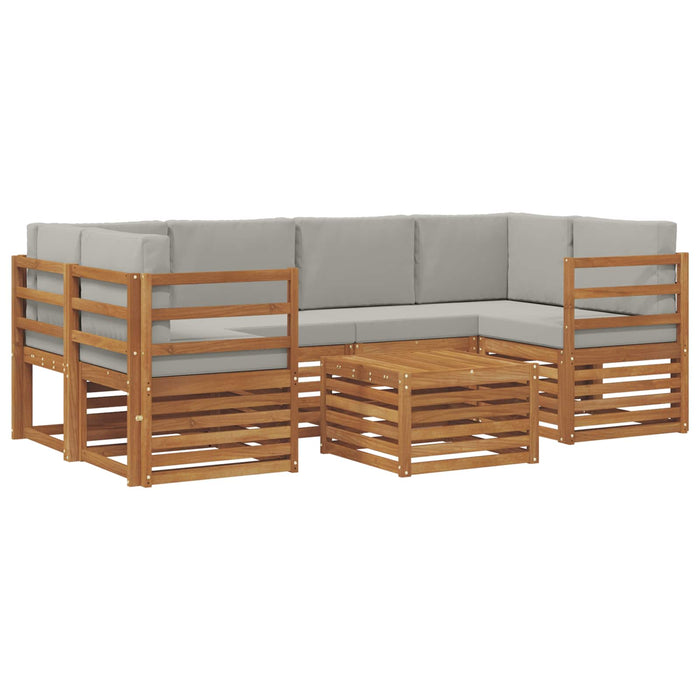 Set de canapele de exterior 7 pcs Gri natural și deschis - WALTI WALTI