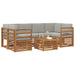 Set de canapele de exterior 7 pcs Gri natural și deschis - WALTI WALTI