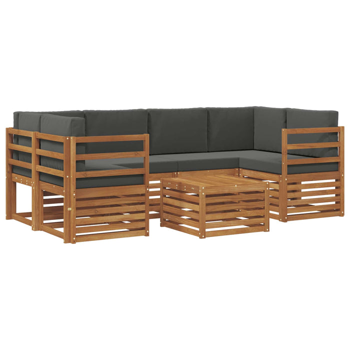 Set de canapele de exterior cu pernă 7 pcs Natural și Antracit - WALTI WALTI