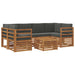 Set de canapele de exterior cu pernă 7 pcs Natural și Antracit - WALTI WALTI