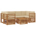 Set de canapele de exterior cu pernă 7 pcs Natural și Bej - WALTI WALTI