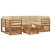 Set de canapele de exterior cu pernă 7 pcs Natural și Bej - WALTI WALTI